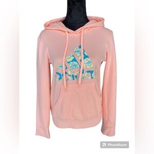 Womens Adidas hooded sweater coral size small